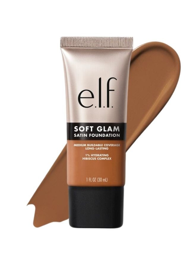 elf e.l.f. Soft Glam Satin Foundation – 51 Deep Cool , Medium Buildable Coverage, Natural Satin Finish, Lightweight Long-Lasting Liquid Foundation, 30ml, Vegan & Cruelty-Free - Image 1